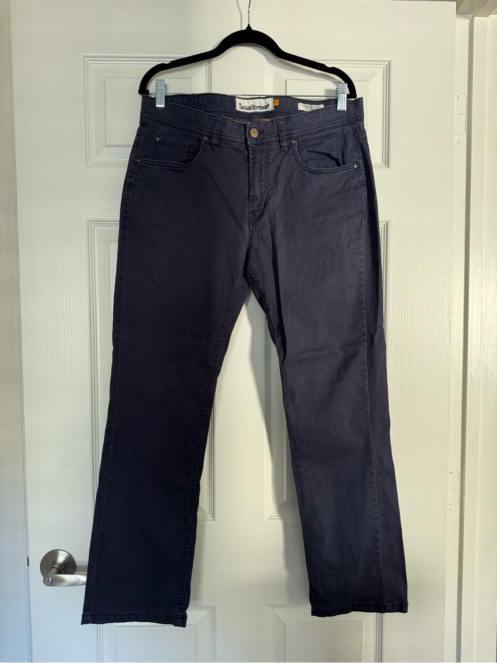Tailor Vintage Men's Dark Navy Straight-Leg Jeans